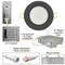 Nuwatt 6" Black Gimbal LED Recessed Lighting for Sloped Ceiling 2700K-5000K 5CCT Canless Lights, PK6 NW-P-ADJDL-6-12W-5CT-BLK-6P - alternate 6